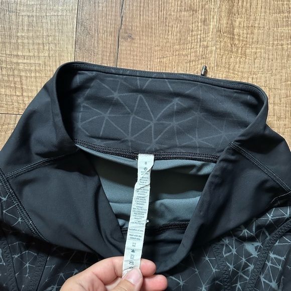 LULULEMON Pedal Pace Crop Star Crushed Coal Black Leggings - Picture 4 of 5